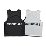 Fog Essentials Vest Fog Sleeveless T-shirt Men and Women Fear Ofgod Double Line Essentials Loose Basketball Mesh Couples Vest