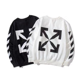 Off White Sweatshirts Long Sleeve Round Neck Sweater Autumn And Winter Mona Lisa Portrait Pattern Terry Sweater