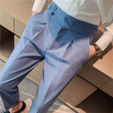 Men Trousers Striped Suit Pants