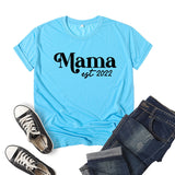 Boy Mama T Shirt Mama Est Printed Short Sleeve T-shirt