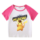 Children Pokemon Pikachu Tshirts & Shorts Short-Sleeved T-shirt Shorts Two-Piece Sports Neutral