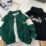 Boy Jacket Boy Cotton Jacket Spring and Autumn Korean Style Children's Thin Sweater Cardigan