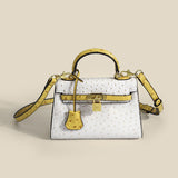 Jackie Kennedy Bag Kelly Bag Ostrich Grain Handbag Shoulder Crossbody Bag