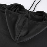 Skeleton Hoodie Sternum Rhinestone Zipper Hooded Loose Sweater