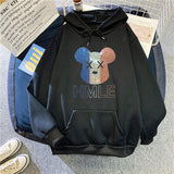 Slogan Graphic Hoodie Velvet Padded Hooded Sweatshirt Women's Coat