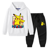 Children Pokemon Pikachu Hoodie & Pant Set Sweater Set Two-Piece Cotton Trendy