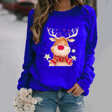 Black Christmas Sweater Christmas Pattern round Neck Sweater for Women
