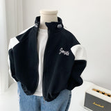 Boy Jacket Boy Cotton Jacket Spring and Autumn Korean Style Children's Thin Sweater Cardigan