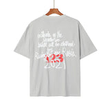 Rrr123 T-Shirt Three-Dimensional Puff Print Retro T-shirt Loose Version