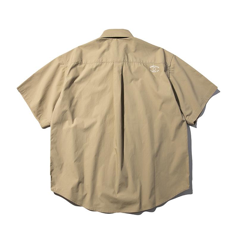 Men T Shirt Summer Casual Tops Men's Clothes Summer Wear Retro Men's Lapel Shirt Casual Loose Cargo Half Sleeve Shirt