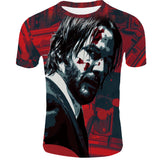 John Wick Keanu T Shirt John Wick3 3D Printed Short Sleeve