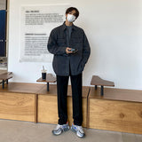 Denim Shirts Autumn Loose Denim Shirt Jacket Men's Long Sleeve