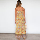 Beth Dutton Bohemian Dress Summer Spring Midi Dresses Vintage Floral Dress