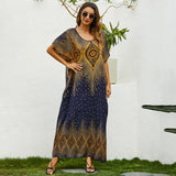 Women Plus Size Dresses Spring/Summer Loose Printed Dress