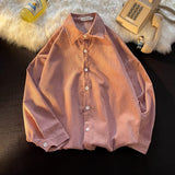 Corduroy Patch Jacket Long Sleeve Corduroy Shirt Loose Casual Jacket