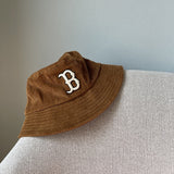 Yankee and Dogers Bucket Hat Autumn and Winter Vintage Corduroy Bucket Hat Bucket Hat