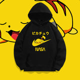 Men and Women Pokemon Pikachu Hoodie Pikachu Joint-Name Hooded Sweater