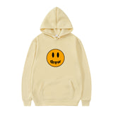 Smiley Face Hoodie Smiley Cartoon Printed Hoodie Men's Coat