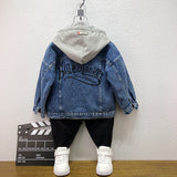 Toddler Boys Jackets Boys' Denim Jacket Spring Hooded Top