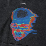 Skull Hoodie Skull Print Washed Distressed Hooded Sweater Men's Dark Fashion Brand Loose-Fitting Hoodie Trendy Pullover