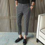 Men Trousers Embroidered Casual Suit Pants