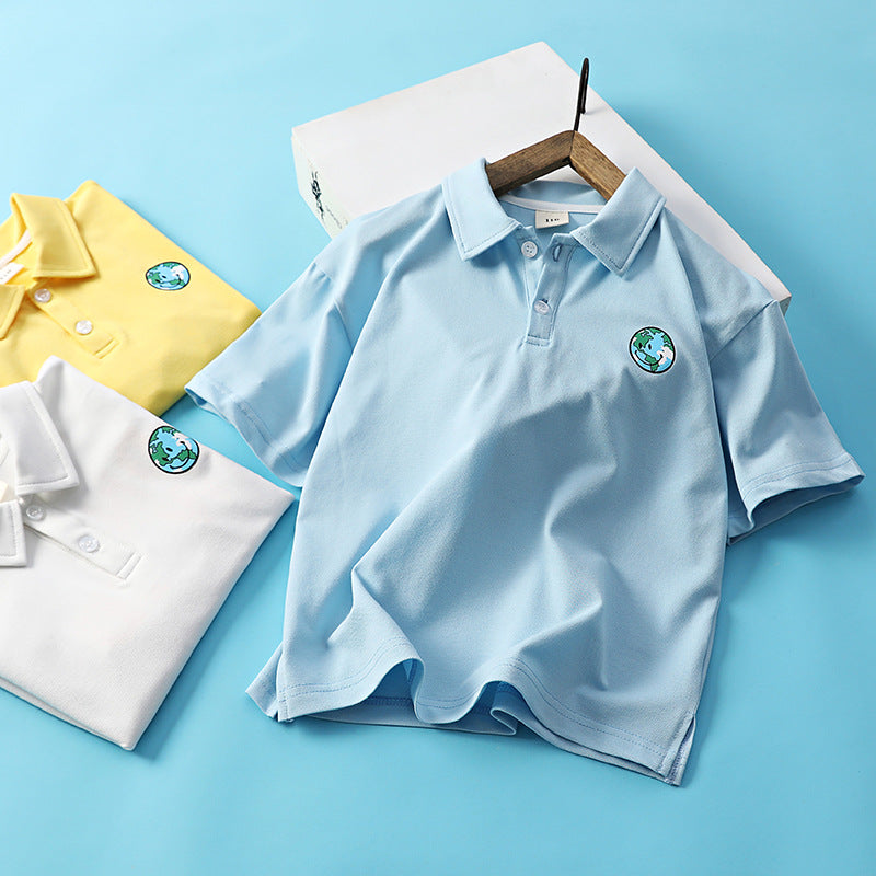 Children Hoodie Sweatshirts Boy's Short-Sleeved T-shirt Summer Wear