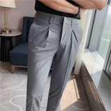 Men Trousers Summer Casual Suit Pants