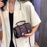 Jackie Kennedy Bag Summer Tote Double Lock Crocodile Pattern Bag