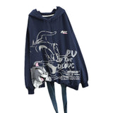 Tom and Jerry Hoodie plus Size Sweater Women's Autumn and Winter Loose Coat