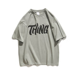 Men's T-shirt Loose Letter Print Short-Sleeve T-shirt Men's Summer Half Sleeve Student Casual T-shirt Men's T