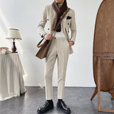 Double Brewed Seersucker Suit Casual Suit Men's Dress