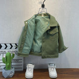 Toddler Boys Jackets Boys Leather Jacket Coat Spring and Autumn