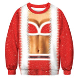 Ugly Christmas Sweater 3D Digital Printing Sweater Casual Loose Pullover for Men and Women Same Style Undershirt