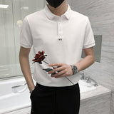 Men Short Sleeve T-Shirt Lapel T-shirt