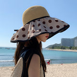 Straw Hat Bucket Hat Big Brim Beach Sun Hat