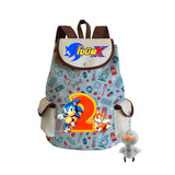 Sonic Backpack Hedgehog Sonic Backpack Cute Pattern Drawstring Backpack