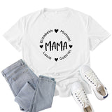 Boy Mama T Shirt Mama Love Heart Letter Print T-shirt