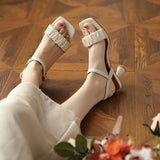 Nude Wide Fit Block Heels