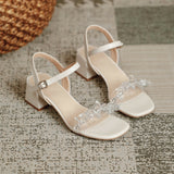 Nude Block Heel Sandals
