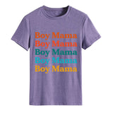 Boy Mama T Shirts Mother's Day Short Sleeve T-shirt