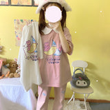 Gothic Lolita Harajuku Style Clothing Sleep Bear Print Cute Preppy Style T-shirt