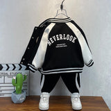 Toddler Boys Jackets Boys' Baseball Jacket Suit Two-Piece Set