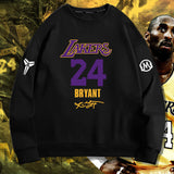 In Memory of Kobe Hoodie Kobe Purple 24 Signature Commemorative round Neck Sweater Loose Casual