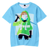 Dreamwastaken Novelty Hoodies Dream Merch Shirt Fashion Casual Exercise 3D Printed Short-Sleeved T-shirt