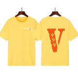 999 Vlone T Shirt Men's Printed Hip-Hop Street Short-Sleeved T-shirt