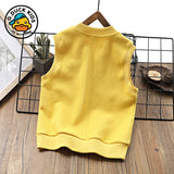 Children Baseball Jacket Yellow Duck Girls Casual Vest Autumn Spring Coat