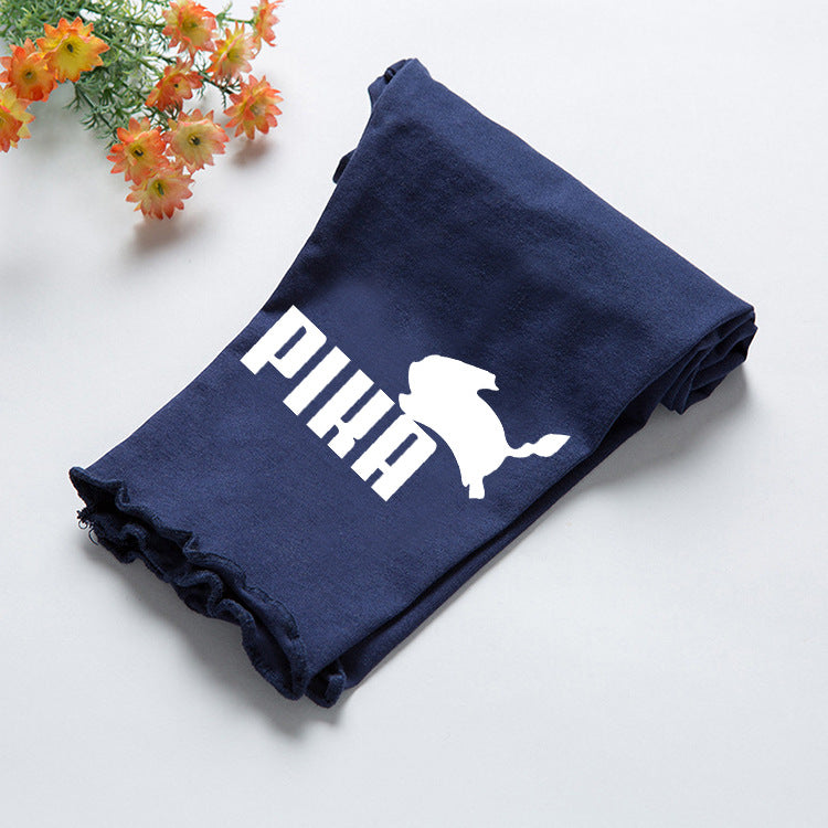 Children Pokemon Pikachu Pants Summer Cartoon Lace Cropped Pants