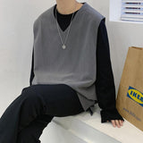 Tuxedo Vests Loose Pullover Suit Vest Men's Vest Outer Wear Coat