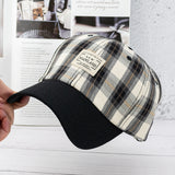 Vintage Check Baseball Cap Plaid