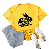 Boy Mama T Shirt Mama Bunny Pattern Printed Short Sleeve T-shirt